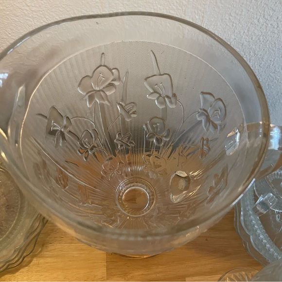 Iris and Herringbone Depression Glass - pitcher - Picture 2 of 4